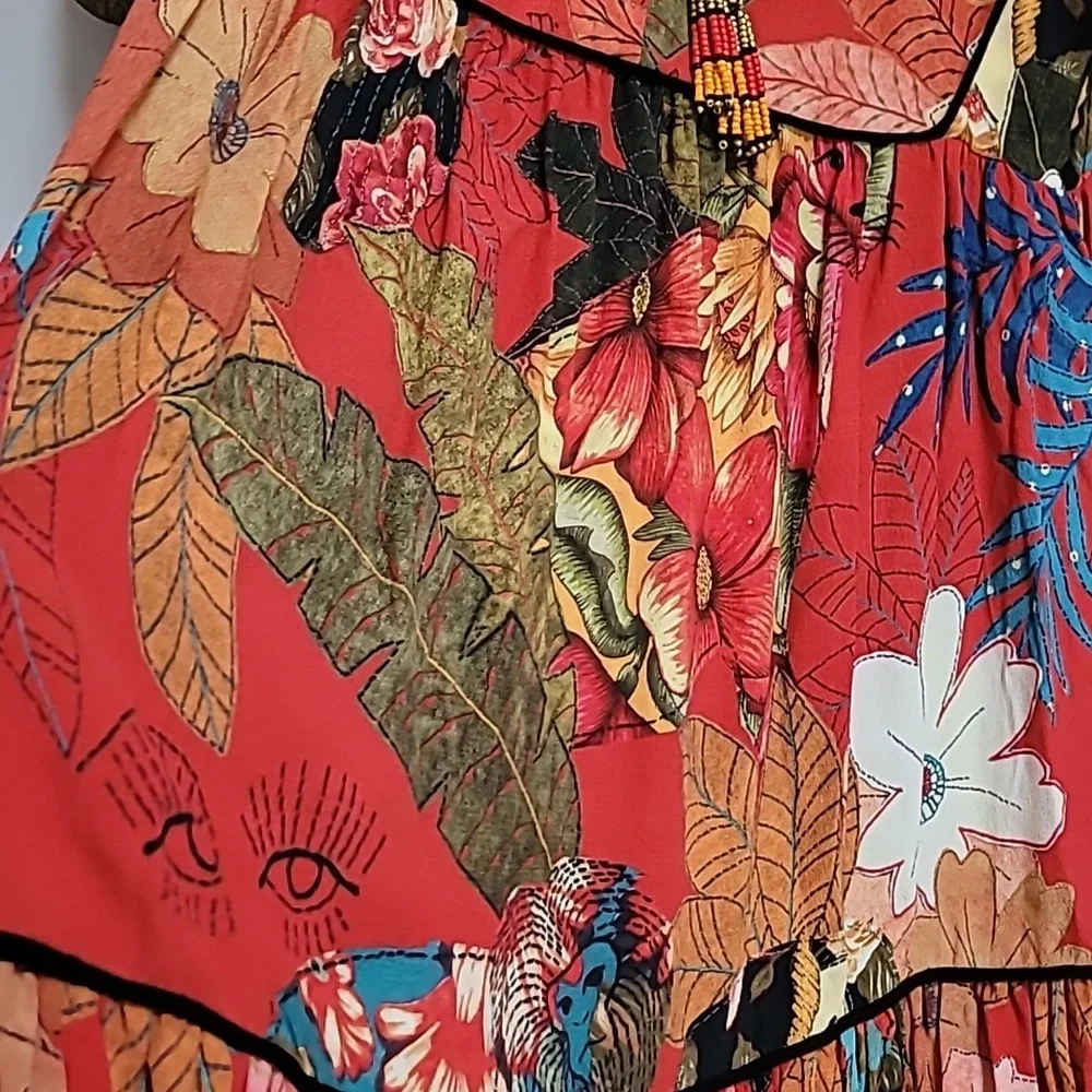 Farm Rio Dress Bordado Flores Dress - Picture 7 of 16